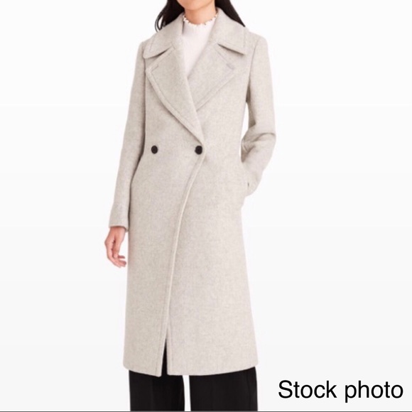 CLUB MONACO GREY WOOL DAYLINA KNEE LENGTH COAT - Picture 2 of 16
